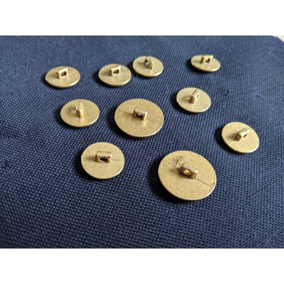 RARE Bronze brass Ralph POLO set 10 Gold Blazer Suit Jacket Replacement Buttons. - Picture 6 of 8